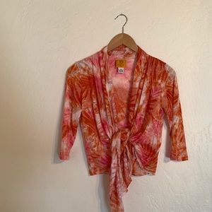 PETITE SUMMERY TIE UP BLOUSE